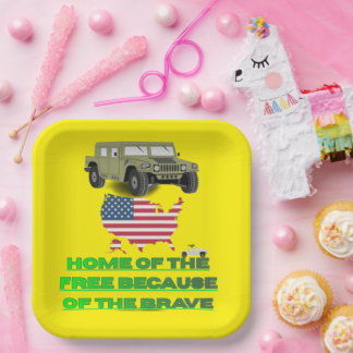 Assiettes En Carton Unstoppable veterans yellow