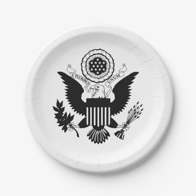 Assiettes En Carton US seal (Devant)