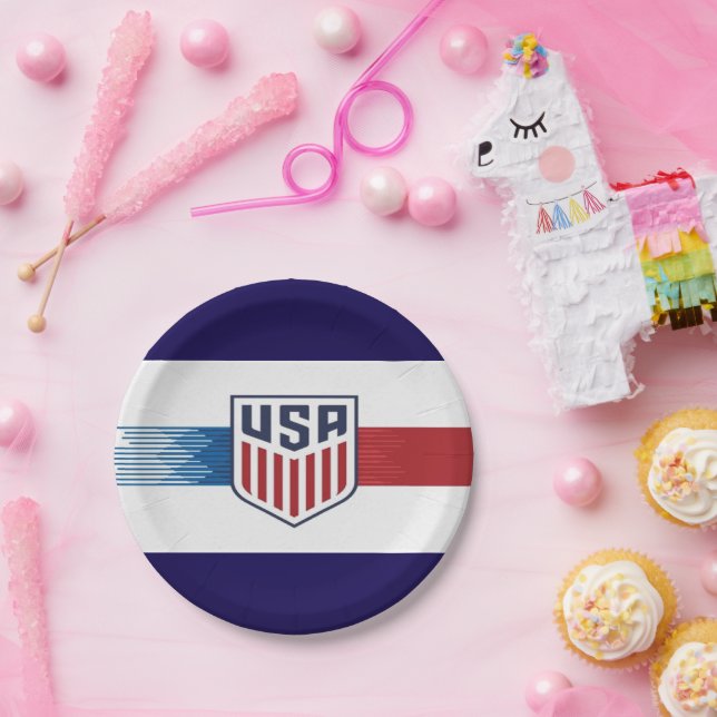 Assiettes En Carton USA Soccer Party Paper Plate (Fête)