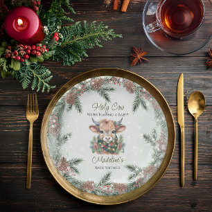 Assiettes En Carton Vacances d'hiver Highland Holy Cow Baby shower
