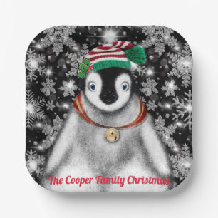 Assiettes En Carton Vacances festives mignonnes parties scintillant de