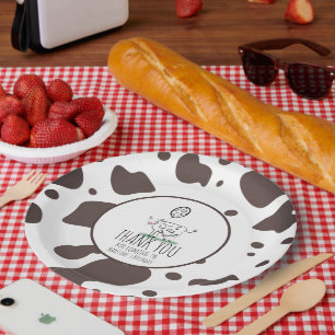 Assiettes En Carton Vache Doodle Ferme Animaux Anniversaire Merci de f