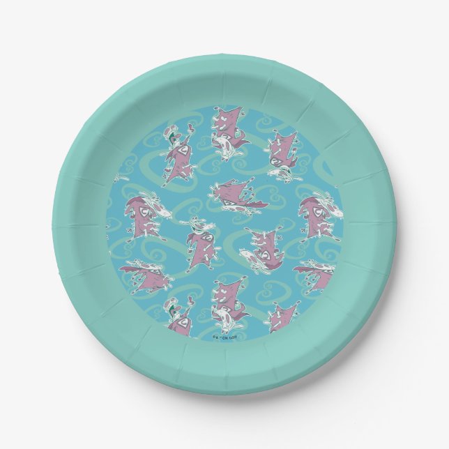 Assiettes En Carton Vache et poulet Super Vache Motif (Devant)