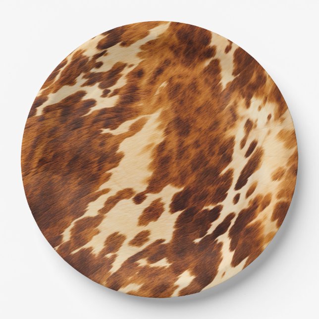 Assiettes En Carton Vachette Brown (Devant)