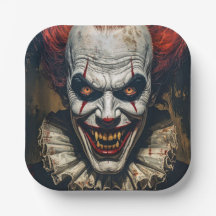 Vampire Clown Halloween Plaques papier de partie