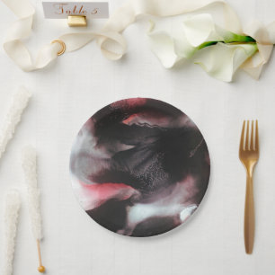 Assiettes En Carton Vampire Vengeance   Rouge sanguin, foncé