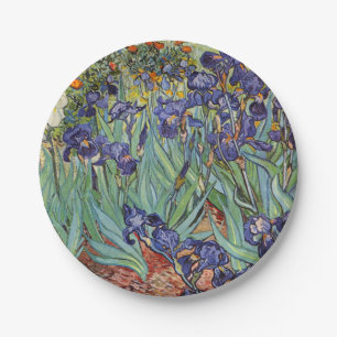 Assiettes En Carton Van Gogh Irises Peinture impressionniste