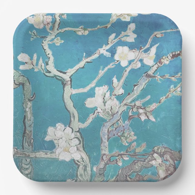 Assiettes En Carton Van Gogh Painting Almond Blossom (Recto)