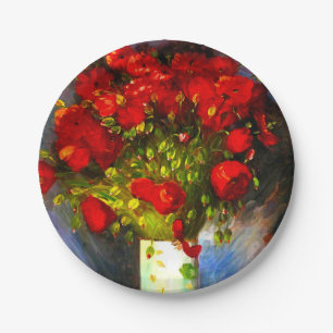 Assiettes En Carton Van Gogh Red Poppies