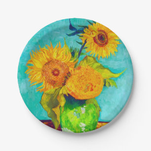 Assiettes En Carton Van Gogh Sunflowers