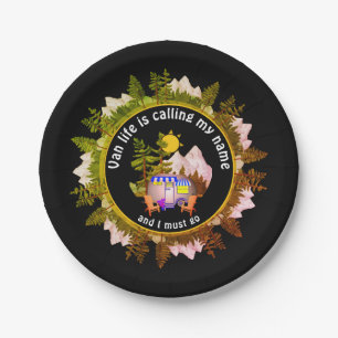 Assiettes En Carton VAN LIFE APPELLE MON NOM Camping Personnalisé