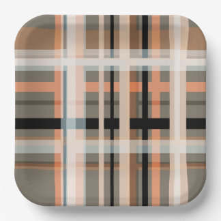 Assiettes En Carton variations de carreaux d'automne 001