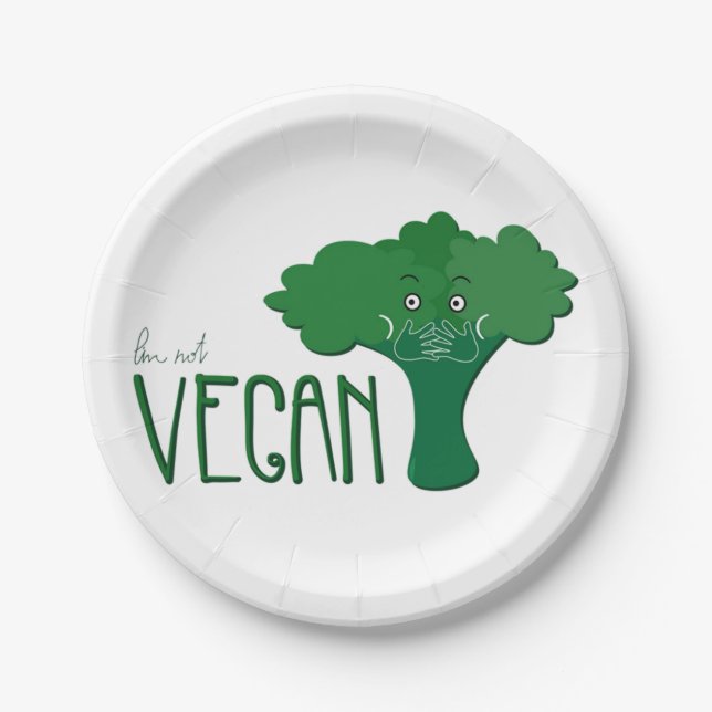 Assiettes En Carton végétalien (Devant)