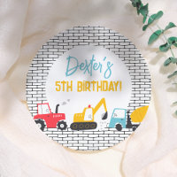 Véhicules de construction Garçon fête d'anniversai