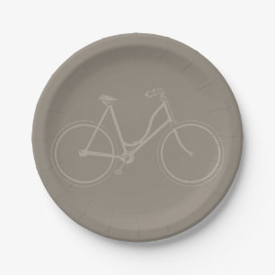 Assiettes En Carton Vélo vintage Vélo antique Art COULEUR PERSONNALI