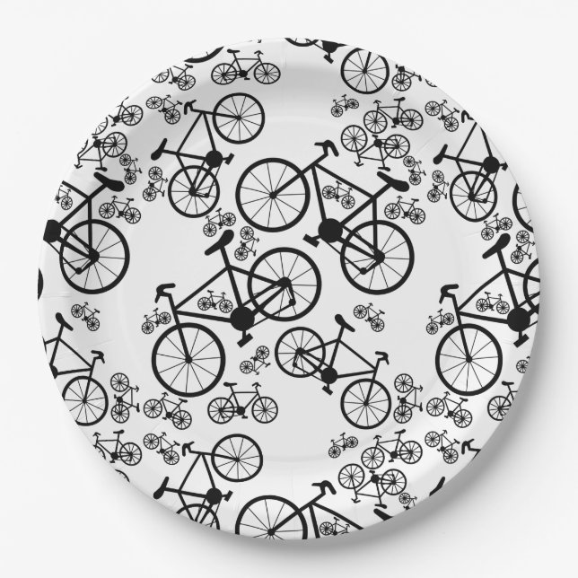 Assiettes En Carton Vélos Grand et Petit (Devant)