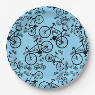 Assiettes En Carton Vélos Grand et Petit