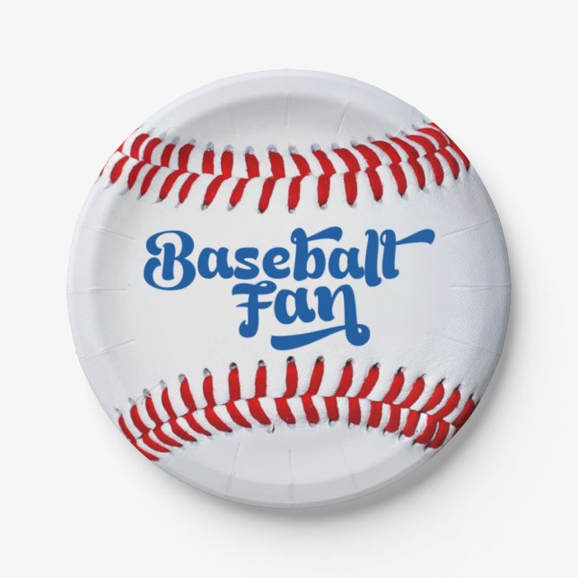 Assiettes En Carton Ventilateur de baseball (Devant)