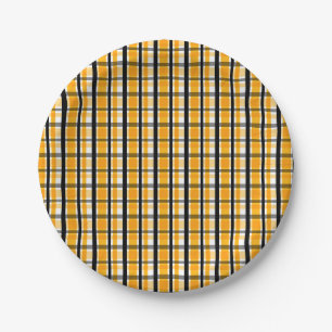 Assiettes En Carton Ventilateur sportif de Pittsburgh Jaune Gold Black