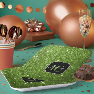 Assiettes En Carton Verdure parties scintillant verte scintille Sweet 