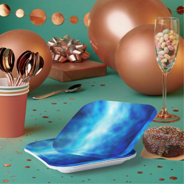 Assiettes En Carton Verre bleu (Multi)