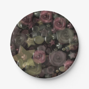 Assiettes En Carton Verre, étoiles, fleurs carreaux céramique