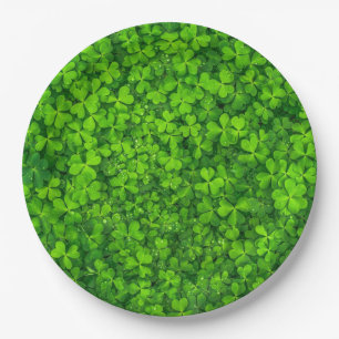 Assiettes En Carton vert shamrock, Saint Patrick's Day,