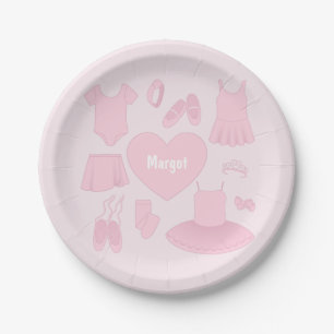 Assiettes En Carton Vêtements de ballet Plaque de papier - Arrière -