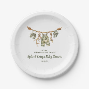Assiettes En Carton Vêtements de chasse Camouflage Garçon Baby Shower