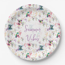 Vibes estivales de fleurs sauvages et de colibris