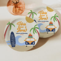 Vibin' & Three Surf Board Bleu 3ème Anniversaire
