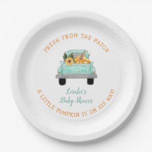 Assiettes En Carton Vieux Camion De Ferme Avec Baby shower D'Automne C