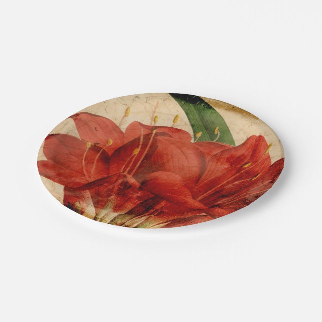 Assiettes En Carton VIII floral vibrant (Angle)