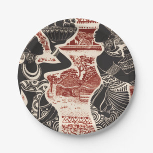 Assiettes En Carton Village des femmes africaines tribales de la Joie 