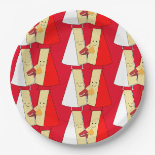 Assiettes En Carton Vin Et Fromage Invitation