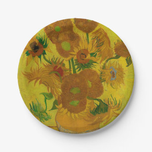 Assiettes En Carton Vincent Van Gogh 15 Tournesols Peinture
