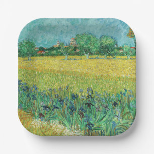 Assiettes En Carton Vincent van Gogh - Champ avec Iris près d'Arles