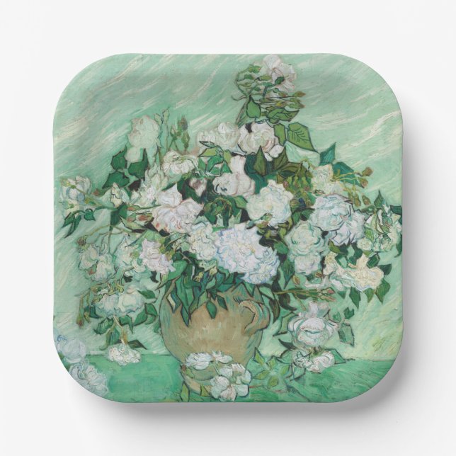 Assiettes En Carton Vincent van Gogh - Rose (Recto)