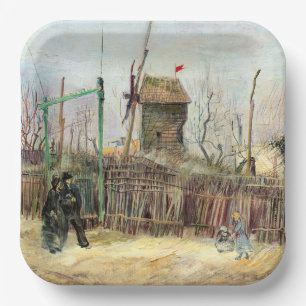 Assiettes En Carton Vincent van Gogh - Scène de rue à Montmartre