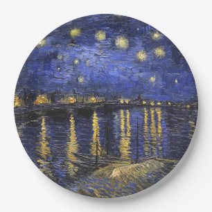 Assiettes En Carton Vincent Van Gogh Starry Night Over The Rhone