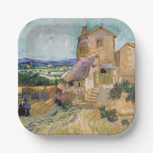 Assiettes En Carton Vincent van Gogh - The Old Mill (Recto)