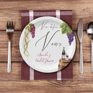 Assiettes En Carton Vino Before Vows Winery Décor Fête des mariées
