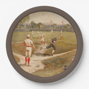 Assiettes En Carton Vintage 1800s Baseball Jeu Sport Theme Party