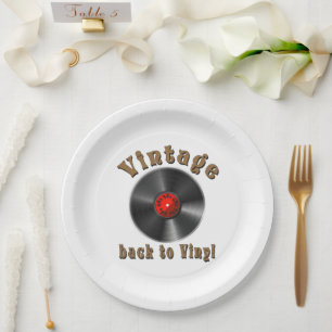 Assiettes En Carton Vintage - Back to Vinyl, the record is back