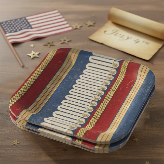 Assiettes En Carton Vintage Colonial en laiton et galon ID1309 (Créateur téléchargé)