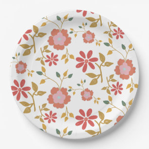 Assiettes En Carton Vintage Daisy Floral
