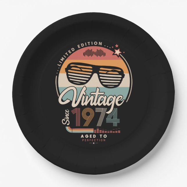 Assiettes En Carton Vintage depuis 1974 (Devant)