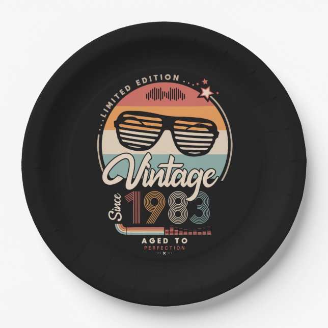 Assiettes En Carton Vintage depuis 1983 (Devant)