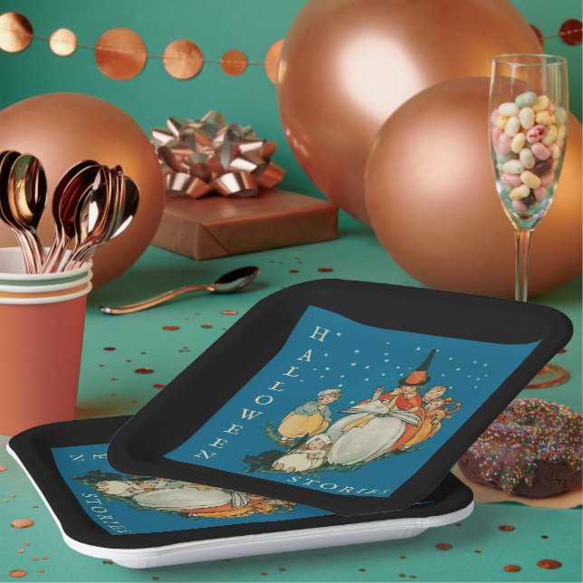 Assiettes En Carton Vintage Halloween (Multi)