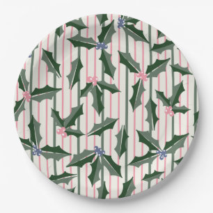 Assiettes En Carton Vintage Holly Holiday